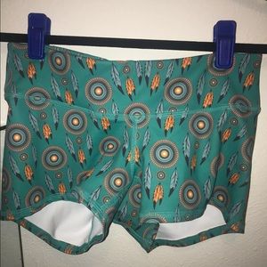 Dream catcher compression athletic workout shorts